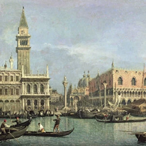 The Molo and the Piazzetta San Marco, Venice (oil on canvas)