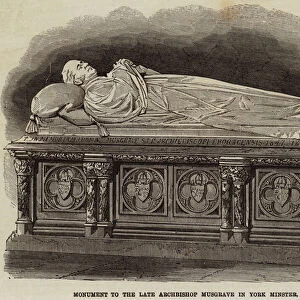 Monument to the Late Archbishop Musgrave in York Minster (engraving)