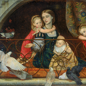 Mrs Leathart and Her Three Children, c. 1863-65 (oil on canvas)