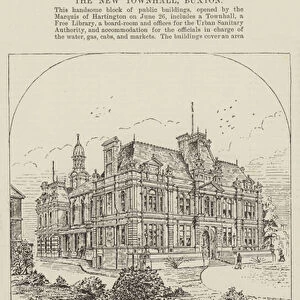 The New Townhall, Buxton, Derbyshire (engraving)