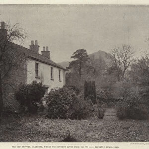 The Old Rectory, Grasmere, where Wordsworth lived from 1811 to 1813, recently demolished (b / w photo)