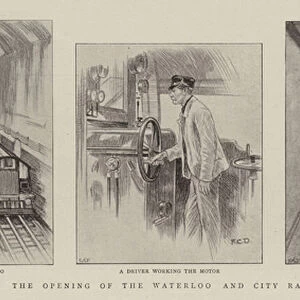 The Opening of the Waterloo and City Railway (litho)