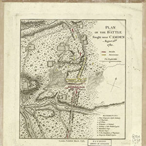Plan of the battle fought near Camden, August 16th, 1780 (sketch)