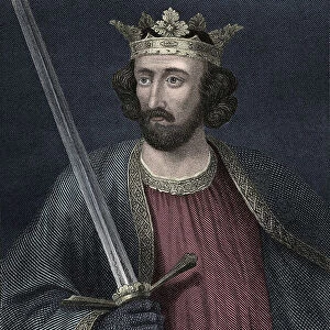 Portrait of the King of England Edward I (print)