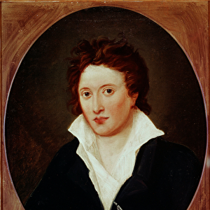 Portrait of Percy Bysshe Shelley, British poet, 1819 (Oil on canvas)