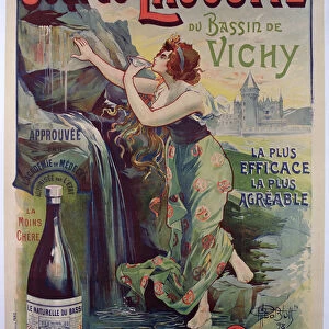 Poster advertising Source Lagoutte du bassin de Vichy