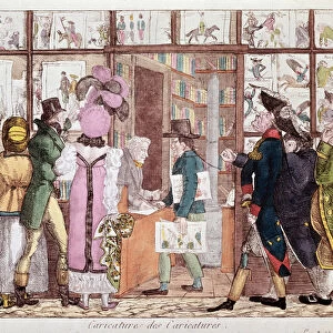 The prints market (lithography, 18th century)
