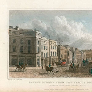 Regent Street from the Circus Piccadilly, London (coloured engraving)