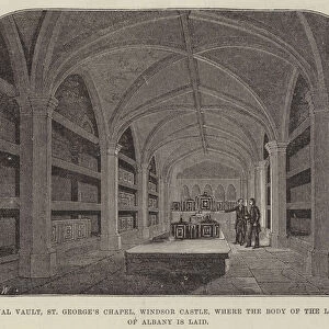 The Royal Vault, St Georges Chapel, Windsor Castle, where the Body of the late Duke of Albany is laid (engraving)