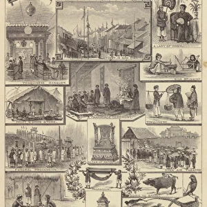 Scenes from Tonkin and Annam, French Indochina (litho)
