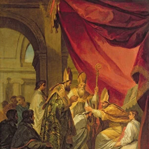 St. Augustine (354-430) ordained as the Bishop of Hippo, study for the decoration in the Invalides