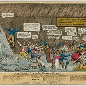 The Tunnel, or, Another Bubble Burst; cartoon (coloured engraving)