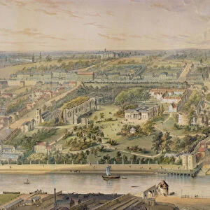 View of York (lithograph with hand colouring)
