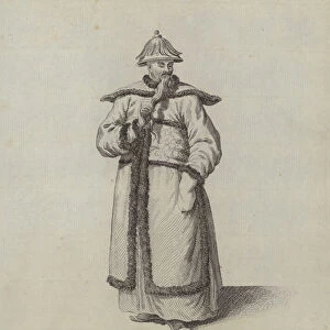 Winter Habit of a Chinese Mandarin in 1700 (engraving)