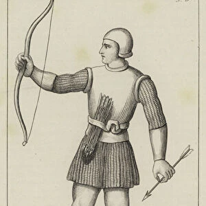 XIII Siecle, Archer-Pieton (engraving)