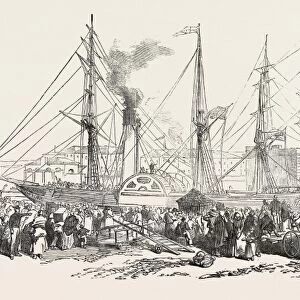Departure of the Nimrod and Athlone Steamers, with Emigrants on Board, for Liverpool