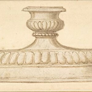 Design Decorated Base Candlestick Holder early 16th century