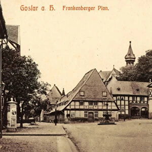 Timber framed houses Goslar Urban squares Advertising columns