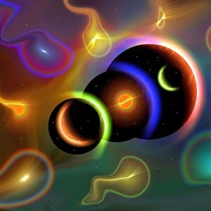 Artists concept of cosmic portals to another universe