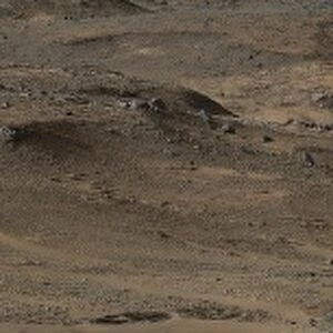 Panoramic view of Amargosa Valley on planet Mars