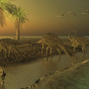 Uberabatitan dinosaurs share a Cretaceous seashore with two Hypsilophodon
