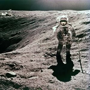 Astronaut Charles Duke at the Descartes landing site, Apollo 16 mission, April 1972