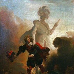 Don Juan and the statue of the commander, ca 1835. Artist: Fragonard, Alexandre-Evariste (1780-1850)
