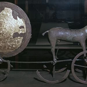 Early bronze age sun-chariot from Trundholm Bog