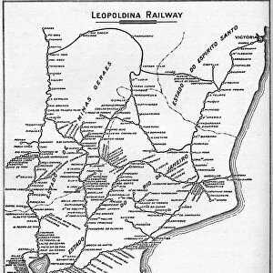 Map of the Leopoldina Railway System, 1914