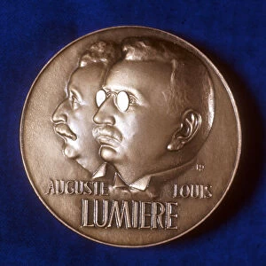 Obverse of medal commemorating 50 years of cinematography by the Lumiere brothers, 1945