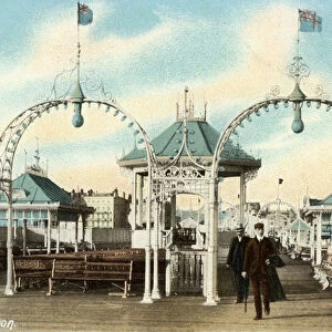 On the Palace Pier, Brighton, Sussex, c1900s(?)