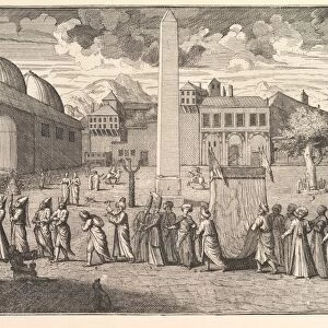 Procession through the Hippodrome, Constantinople (Aubry de La Mottrayes "