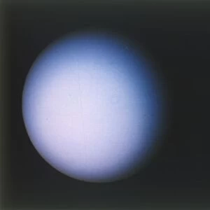 Uranus from Voyager 2 spacecraft, c1980s. Creator: NASA