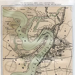 Vicksburg, Mississippi, and its defences, 1862-1867. Artist: W Kemble