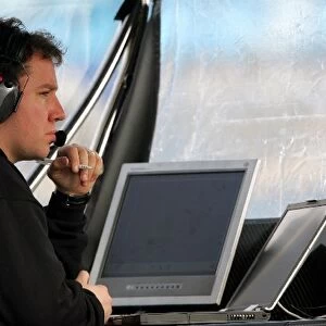 Formula One Testing: Jody Egginton Force India F1 Race Engineer on the pitwall
