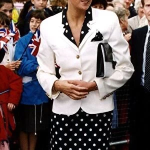 Diana, Princess of Wales at the Marlow Community Hospital to open a new clinic