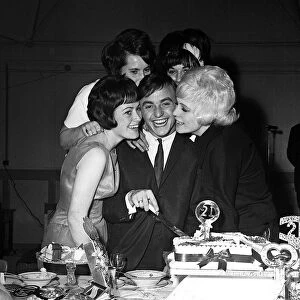 Gerry Marsden, led singer of Gerry and the Pacemakers celebrates his 21st birthday 1963