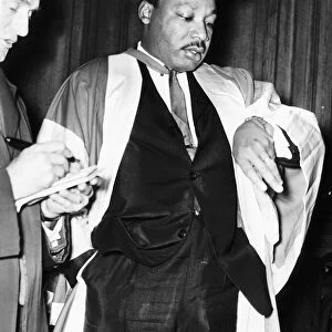 Martin Luther King American Civil Rights leader getting an Honoraray Degree of Doctor of