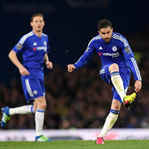 Cesc Fabregas Epic Free Kick: Chelsea vs. Tottenham Hotspur, Premier League 2015-16 - Stamford Bridge