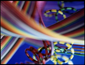 Cable Prints: Close-up of some computer data wires
