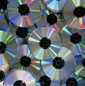 Disc Prints: Compact discs with light interference patterns