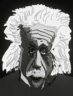 Computer artwork of Albert Einstein