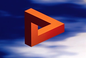 Computer artwork of an impossible triangle