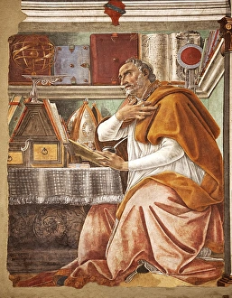 Christian Prints: St. Augustine in his Study