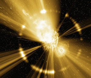 Cosmos Prints: Supernova explosion, computer artwork