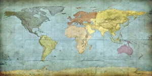 Oceania Prints: World map