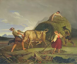 Harvesting the Hay Before the Storm, 1844 (oil on canvas)
